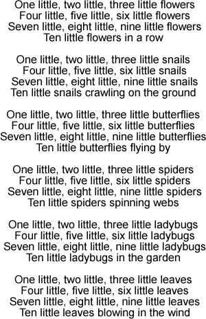 Ten Little Flowers